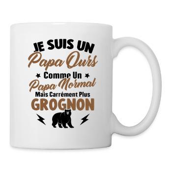 Je Suis Un Papa Ours Comme Un Papa Normal - Mug blanc - blanc - Droite