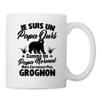 Je Suis Un Papa Ours Comme Un Papa Normal - Mug blanc - blanc - Droite