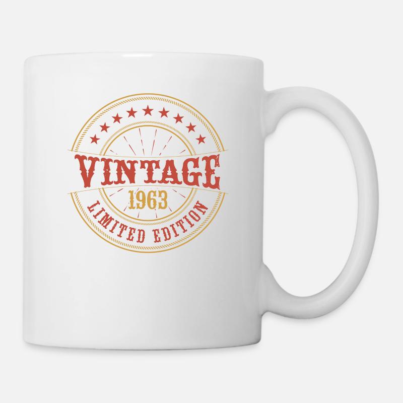 Vintage 1963 Vintage Jubiläum Geschenkidee 1963 - Tasse - Weiß