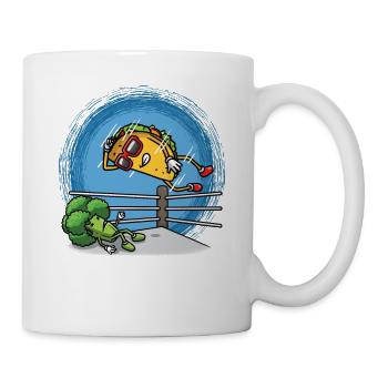 Taco Wrestling Mexikanischer Ringer Cinco De Mayo - Tasse - Weiß - Rechts