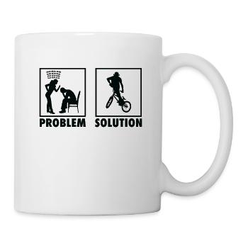 BMX Bikers Statement Problem Solution. - Tasse - Weiß - Rechts