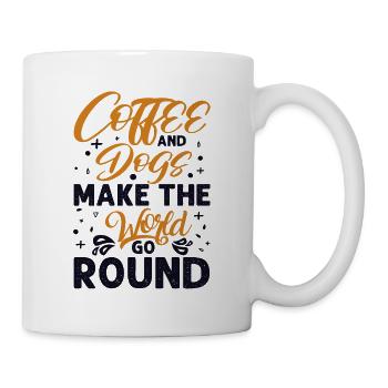 Coffe and Dogs Dogfather Dog Daddy Dog Mom Dog - Mug - white - Right
