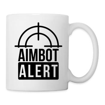 Aimbot Alert Cheater Hacker Gamer Streamer Zocken - Tasse - Weiß - Rechts