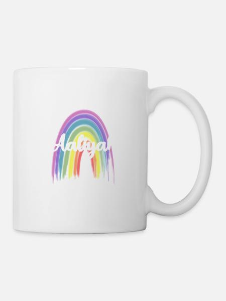 AALIYAH Arc-en-ciel Cursive - Mug blanc - blanc