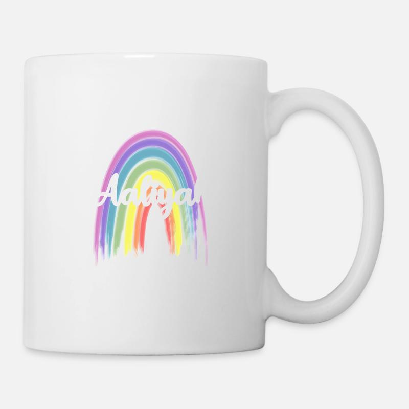 AALIYAH Arc-en-ciel Cursive - Mug blanc - blanc