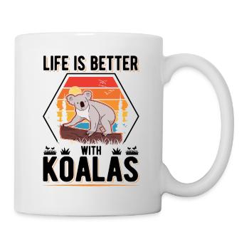Life is better with Koalas Koala Bear - Mug - white - Right