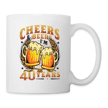 Acclamations et bière J’ai 40 ans - Mug blanc - blanc - Droite