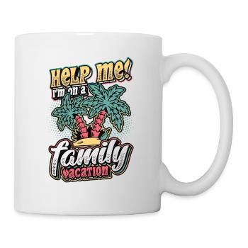 Aidez-moi, vacances amusantes en famille 2022 - Mug blanc - blanc - Droite