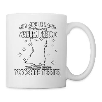 Yorkshire Terrier Hundeschule Yorkie Gassi Hunde - Tasse - Weiß - Rechts
