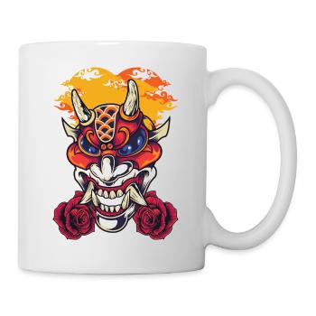 Teufelsmaske - Tasse - Weiß - Rechts