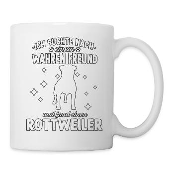 Rottweiler Motiv Gassi Hundesport Rottweiler - Tasse - Weiß - Rechts