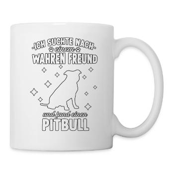 Pitbull Terrier Hundeschule Pitbull Gassi Hunde - Tasse - Weiß - Rechts
