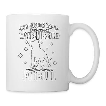 Pitbull Terrier Motiv Gassi Hundesport Pitbull - Tasse - Weiß - Rechts