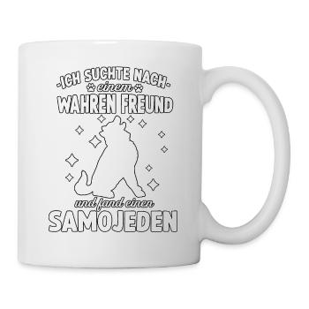 Lustiges Samojeden Hunde Hundeschule Samojede - Tasse - Weiß - Rechts