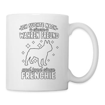 Französische Bulldogge Hundeschule Gassi Frenchie - Tasse - Weiß - Rechts