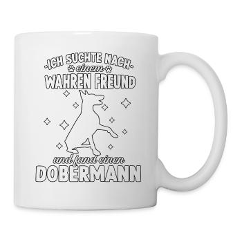 Dobermann Hundeschule Dobermann Gassi Hunde - Tasse - Weiß - Rechts