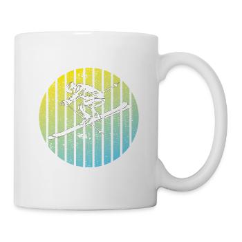 Skifahrer Wintersport Weihnachten Skifahren Ski - Tasse - Weiß - Rechts