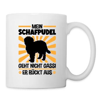 Schafpudel Gassi gehen zotthaariger Hütepudel - Tasse - Weiß - Rechts