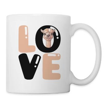 Love Pako alpaca lama éleveur d'alpagas - Mug blanc - blanc - Droite