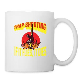 Lustiger Tontaubenschießen Spruch und - Tasse - Weiß - Rechts