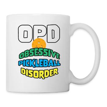 Outdoor Gartenspiel Lustiges Pickleball Design mit - Tasse - Weiß - Rechts