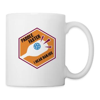 Outdoor Gartenspiel Lustiges Pickleball Design mit - Tasse - Weiß - Rechts