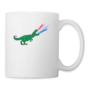 LGBTQ Bigender Flag - Dinosaurs - Mug - white - Right