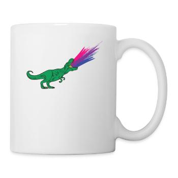 Drapeau bisexuel LGBTQ - Dinosaures - Mug blanc - blanc - Droite