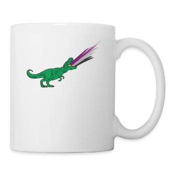 LGBTQ Demisexuelle Flagge - Dinosaurier - Tasse - Weiß - Rechts
