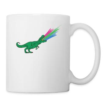 LGBTQ Polysexual Flag - Dinosaurs - Mug - white - Right