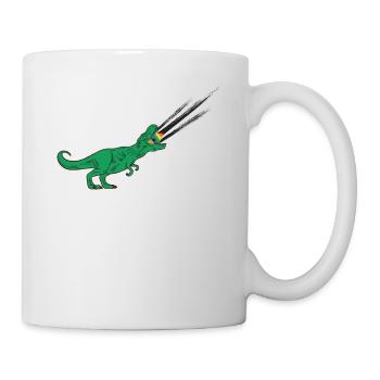 LGBTQ Straight Ally Flag - Dinosaurier - Tasse - Weiß - Rechts