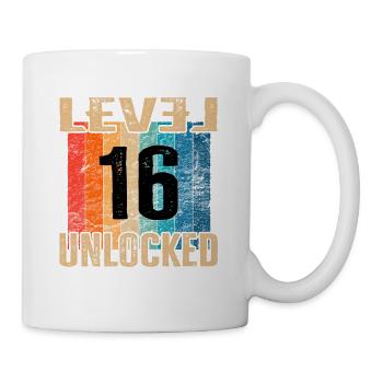 Anniversaire Joyeux anniversaire Niveau débloqué 16 ans - Mug blanc - blanc - Droite