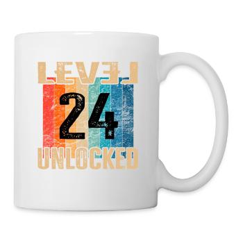 Birthday Happy Birthday Level Unlocked 24 years - Mug - white - Right
