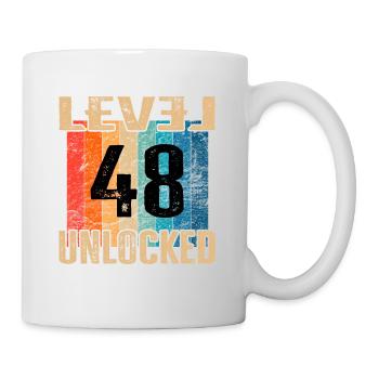 Birthday Happy Birthday Level Unlocked 48 years - Mug - white - Right