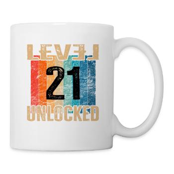 Birthday Happy Birthday Level Unlocked 21 years - Mug - white - Right