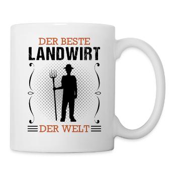 Landwirt Bauer Beruf Landwirtschaft Geschenk - Tasse - Weiß - Rechts