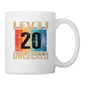 Birthday Happy Birthday Level Unlocked 20 years - Mug - white - Right