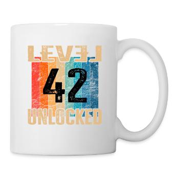Anniversaire Joyeux anniversaire Niveau débloqué 42 ans - Mug blanc - blanc - Droite