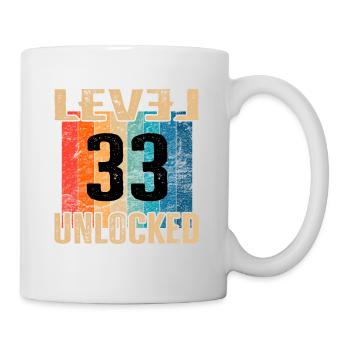 Anniversaire Joyeux anniversaire Niveau débloqué 33 ans - Mug blanc - blanc - Droite