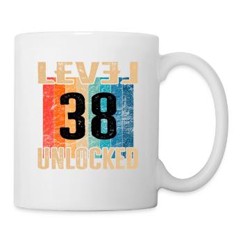Anniversaire Joyeux anniversaire Niveau débloqué 38 ans - Mug blanc - blanc - Droite