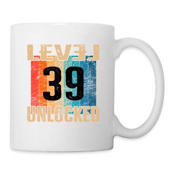 Anniversaire Joyeux anniversaire Niveau débloqué 39 ans - Mug blanc - blanc - Droite