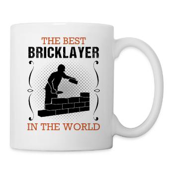 Maurer Bauhandwerker Beruf Ausbildung Geschenk - Tasse - Weiß - Rechts