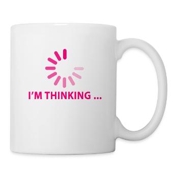I'm thinking. Cancel, loading icon Thinking - Mug - white - Right