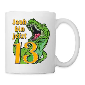 GEBURTSTAG Jaah bin jetzt 13 - Tasse - Weiß - Rechts