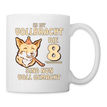 8 GEBURTSTAG - Tasse - Weiß - Rechts
