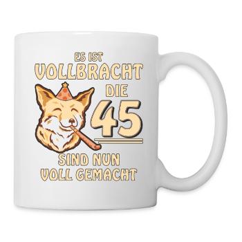 45 GEBURTSTAG - Tasse - Weiß - Rechts