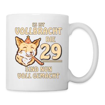 29 GEBURTSTAG - Tasse - Weiß - Rechts