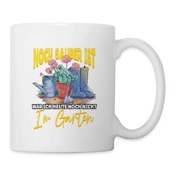 Wenn dieses Shirt noch sauber ist Garten Gärtner - Tasse - Weiß - Rechts