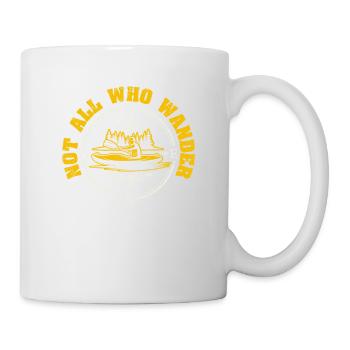 Not all who hike are lost kayaking - Mug - white - Right