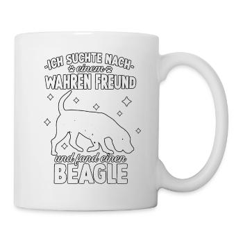 Beagle Motiv Gassi Hundesport Beagle - Tasse - Weiß - Rechts